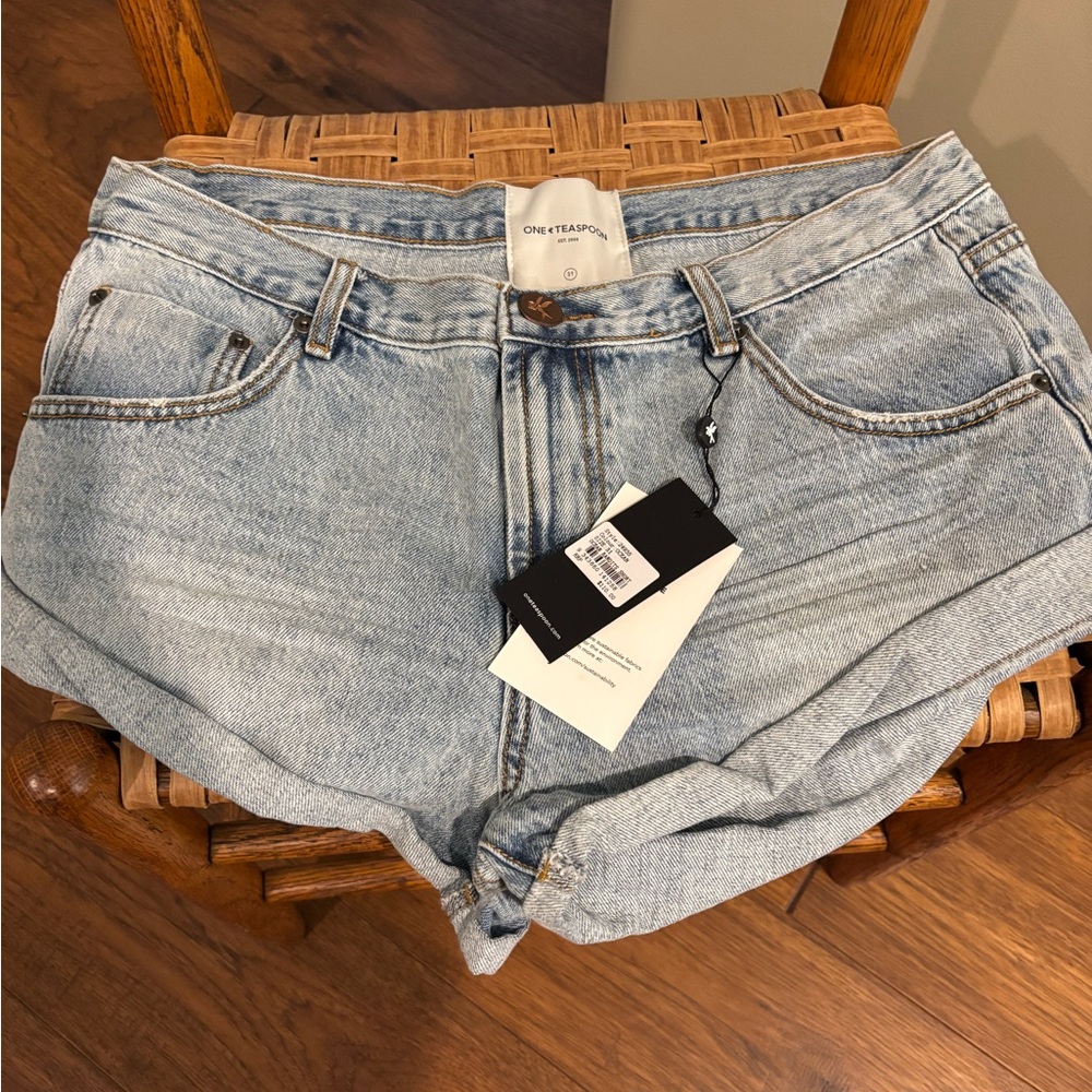 One Teaspoon Women's Blue Denim Shorts